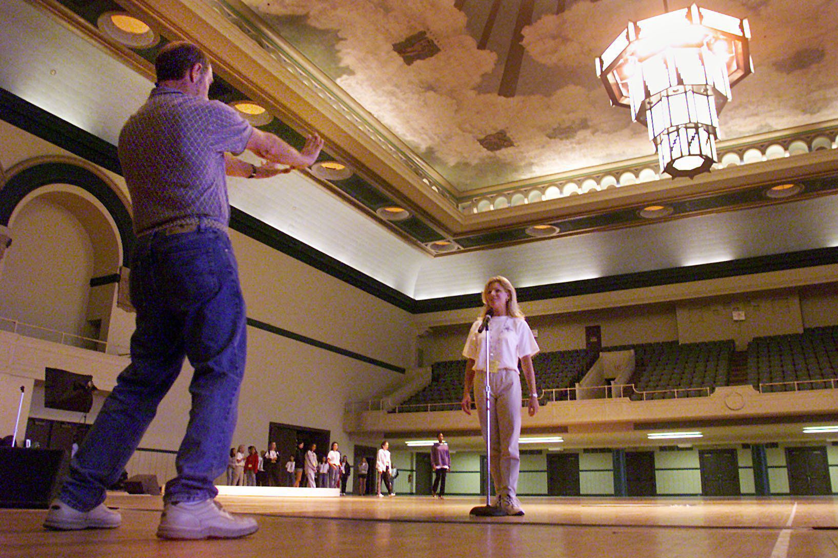 Rehearsing for Miss America 2000